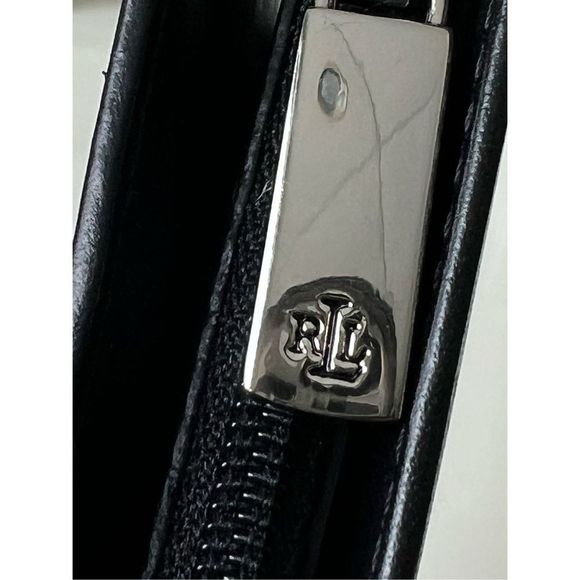 Ralph Lauren Black and Yellow Leather Wallet Clutch - Picture 5 of 8